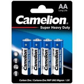 تصویر باتری قلمی مدل Super Heavy Duty کملیون بسته 4 عددی ا Camelion Super Heavy Duty AA Battery Pack of 4 Camelion Super Heavy Duty AA Battery Pack of 4