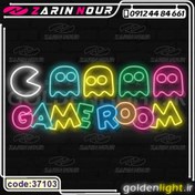 تصویر تابلو نئون طرح اتاق گیم (کد 37103) + فایل کورل ( ال ای دی گیم نت LED اتاق گیمر و gamer neon ) 