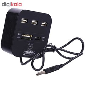 تصویر هاب 3 پورت USB و رم ریدر ایکس پی پروداکت مدل XP-HC836 ا XP USB HUB-Ram Reader XP-HC836 XP USB HUB-Ram Reader XP-HC836