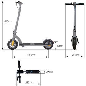 تصویر اسکوتر برقی برند کنفون تاشو جنس آلومینیوم rs350 Scooter cunfon rs350