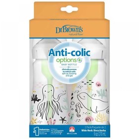 تصویر شیشه شیر دکتر براونز ۲ عددی ۲۷۰ میل طرح دایناسور 