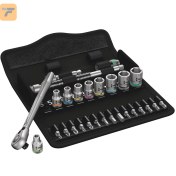 تصویر مجموعه 28 عددی آچار جغجغه ورا مدل 05004018001 سایز 1/4 اینچ 8100 SA 8 Zyklop Metal Ratchet Set , 28 pieces