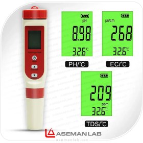 تصویر pH متر 4کاره ( مولتی متر/TDS/EC/pH ودماسنج آب ََََ) 