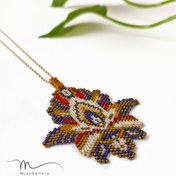 تصویر M0169 _ گردنبند سنتی گل شاه عباسی ( منجوق میوکی ) 