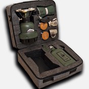 تصویر کیف پک قهوه ساز مسافرتی مدل t12dj یشمی مناسب کمپ و هدیه کادو 