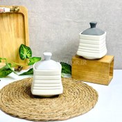 تصویر قندان طرح ایکیا سرامیکی وارداتی 