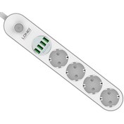 تصویر چندراهی برق الدینیو مدل SE4432 ظرفیت ۴ عدد با کابل ۲ متر 