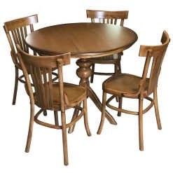 تصویر ست میز و صندلی ناهار خوری چوبی اسپرسان چوب مدل z08 