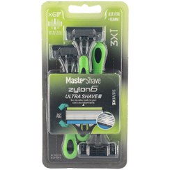 تصویر تیغ 6لبه صابون دار Zylon6 مستر شیو (3 عددی) 