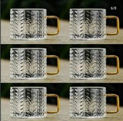 تصویر فنجان 6 عددی قهوه خوری پیرکس گندمی شات قهوه پیرکس