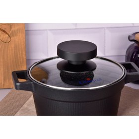 تصویر قابلمه یونیک مدل دیاموند سایز ۱۶ با کف گرانیت 