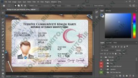 تصویر آی دی کارت ترکیه با کیفیت بالا Turkey-ID-Card 