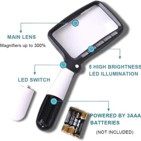 تصویر ذره‌بین NZQXJXZ با 5 LED 