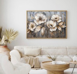 تصویر تابلو طرح گل های نقاشی دیجیتال آرت سایز ۶۰ در ۸۰ 