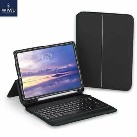 تصویر کاور کیبورد اسمارت آیپد 10.2/10.5 برند ویوو مشکی Keyboard WIWU Smart Folio10.2''&amp;10.5'' 2019 Black 