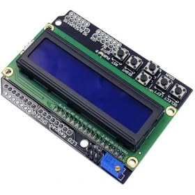 تصویر شیلد نمایشگر LCD کاراکتری 1602 دارای کلیدهای کنترلی مناسب بردهای آردوینو ا Partineh.com Partineh.com