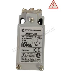 تصویر میکروسوئیچ کامپی مدل AM1F11Z11 از نوع فشاری ساده بوده و ساخت کشور ایتالیا میباشد