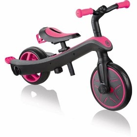 تصویر سه‌چرخه اکسپلورر ۴ در ۱ (مشکی/فوشیا) برند globber Explorer 4-In-1 Trike (Black/Fuchsia)