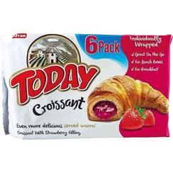 تصویر کروسان(پچ پچ) تودی توت فرنگی بسته 6 عددی | elvan today croissant 