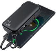 تصویر پاوربانک شارژ سریع به همراه دوشاخه و کابل یوسامز USAMS CD172 3IN1 Quick Charge Powerbank QC3.0 PD20W 10000ma 