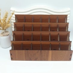 تصویر استند رو میزی چوبی مناسب لوازم آرایشی و تحریر 