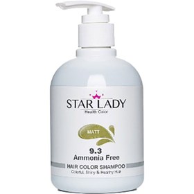 تصویر شامپورنگ زیتونی9.3 حجم 300میل استار لیدی Star Lady Olive 9.3 Hair Color Shampoo 300ml