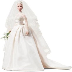 تصویر عروسک شاهکار باربی پرنسس «عروس گریس کلی» Princess Grace Kelly Monaco از جنس سنگ ابریشم 