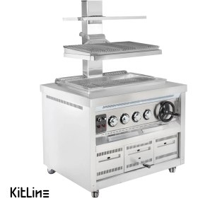 تصویر گریل متحرک گازی دودی Kitchentech 