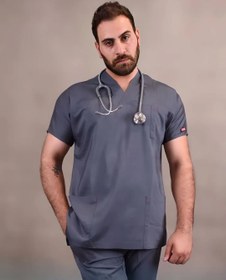 تصویر اسکراب شلوار یوفلکس طوسی U-flex