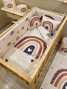 تصویر ست خواب نوزادی طرح رنگین کمان Rn548 