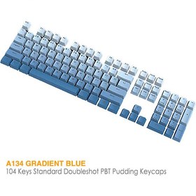 تصویر مجموعه کامل کلید کیبورد مکانیکال ردراگون A134 Gradient Blue Redragon A134 Gradient Blue