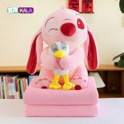 تصویر عروسک پتودار استیچ با جوجه اردک سایز ۵۵ سانتیمتر 