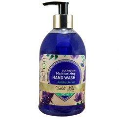 تصویر مايع دستشويی مدل Violet Lily شون با رایحه انگور سیاه حجم 500 میل Schon Violet Lily Silk Protein Moisturizing Hand Wash 500ml