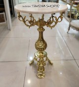 تصویر میز کنار سالنی خاطره میز کنارسالنی میزکنار سالنی میزکنارسالنی خاطره مناسب سماور تلفن طلایی طرح برنجی - با رویه Miz khatereh