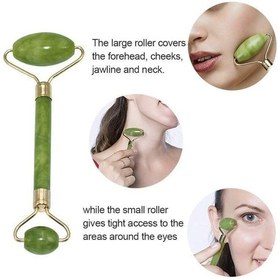 تصویر ماساژور صوررت جیدرولر (سنگ یشم) Jidroller facial massager (jade stone)