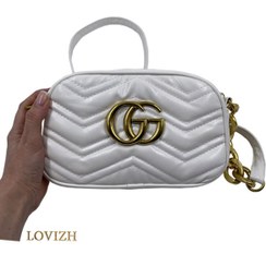 تصویر کیف رو دوشی زنانه گوچی Gucci مدل اورج سفید کد 100103 
