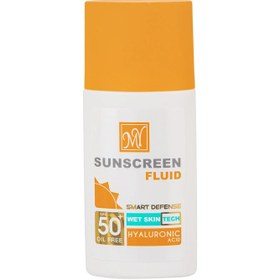 تصویر فلوئید ضدآفتاب بدون ‌رنگ مای، SPF50، مدل Hyaluronic Acid، مناسب انواع پوست و حجم 50 میلی‌لیتر، محافظت کننده در برابر اشعه UVA ،UVB و بلولایت، ضدآب، فاقد چربی، پارابن و سیلیکون، بدون تست حیوانی، ++PA، ضدجوش و پیری پوست، با ماندگاری 2 ساعته 