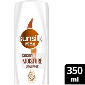 تصویر نرم‌کننده طبیعی موهای خشک با رطوبت نارگیل ۳۵۰ میلی‌لیتر برند sunsilk Naturals Conditioner For Dry Hair Coconut Moisture 350ml