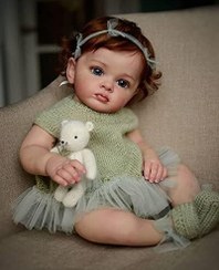 تصویر Nano Classic 24 inch 60cm Reborn Baby Doll بدنه پارچه پنبه ای نرم و سر و دست و پا سیلیکونی نوزاد واقعی مانند عروسک های عروسکی اسباب بازی دخترانه 