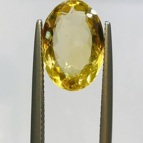 تصویر نگین سیترین طلایی اصل سایز 10*14 