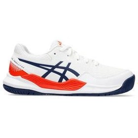 تصویر Asics GEL Resolution 9 GS کفش تنیس سفید کودکان مردانه و زنانه بزرگ 1044A067 103 