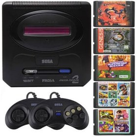 تصویر کنسول بازی سگا مگا درایو دو F205A به همراه 5 بازی ا SEGA Mega Drive 2 F205A Game Console Whit 5 Games SEGA Mega Drive 2 F205A Game Console Whit 5 Games