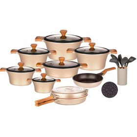 تصویر سرویس قابلمه ۲۳ پارچه تیتانیوم کاندید مدل سزار Candid 23 Pcs Titanium Pot Service Cesar Model