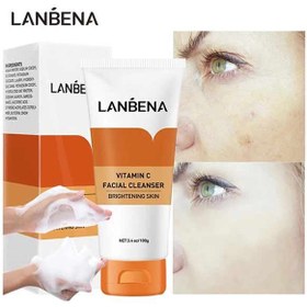 تصویر فوم شستشوی ویتامین سی 100گرم لنبنا Lanbena Vitamin C Facial Cleanser 100g