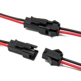 تصویر کانکتور SM دو پین سیم دار نر و مادگی 