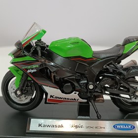 تصویر ماکت موتور فلزی کاوازاکی نینجا kawasaki ninja zx10R برند welly 