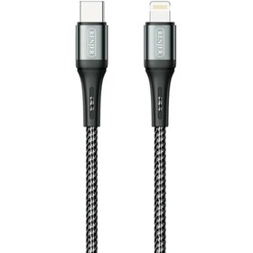 تصویر کابل شارژ پاوربانکی اپل به تایپ سی رنجر RENJER RJ-65 CHARGE CABLE iPhone Lightning TO Type-C RJ-65 PD 20W 5A 30CM