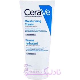 تصویر کرم مرطوب کننده تیوپی سراوی مناسب پوست خشک و خیلی خشک CeraVe Moisturizing Cream Daily Face and Body Moisturizer