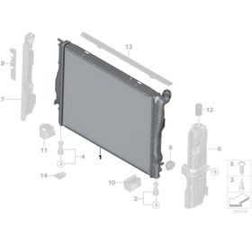 تصویر خرید رادیاتور آب بی ام و سری 1 118i,120i کد اتاق E87 نیسنس 