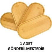 تصویر EA HOME 1 سینی ارائه و سرو بیضی شکل بامبو - سینی چوبی - زیر لیوانی روغنی EA HOME 1 Adet Bambu Oval Sunum ve Servis Tepsisi - Ahşap Tepsi - Yağdanlık Altlığı